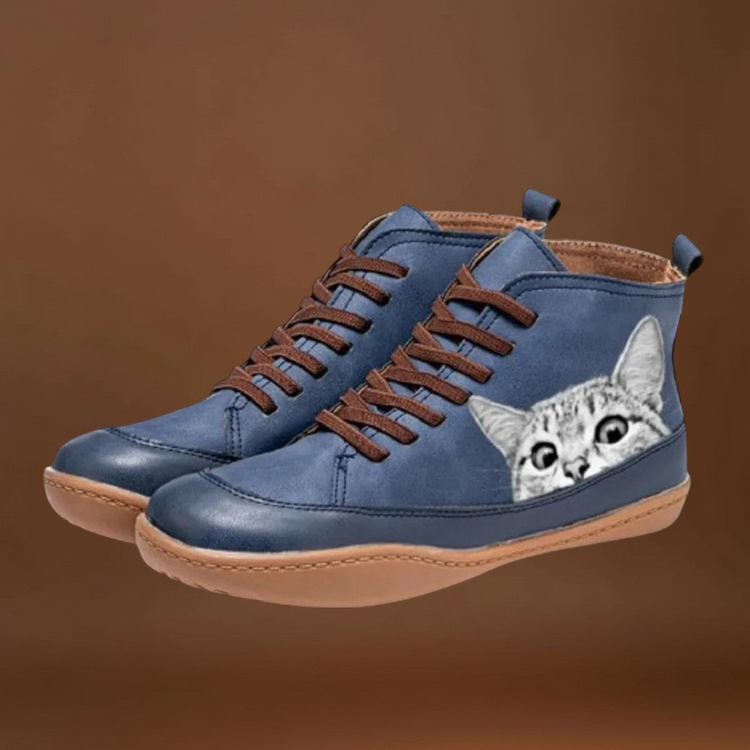 Felina - Botas de couro para amantes de gatos