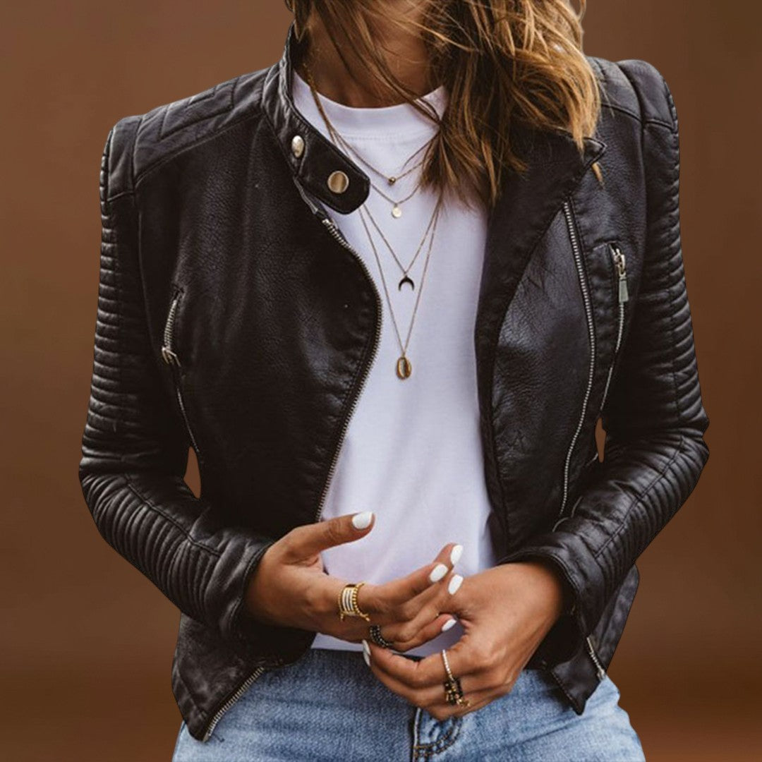 Vitória - Casaco de couro elegante