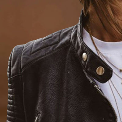 Vitória - Casaco de couro elegante