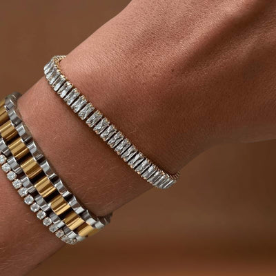 Pulseira de Rivière Baguette