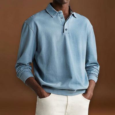 Elias – Polo com Botões e Cor Lisa