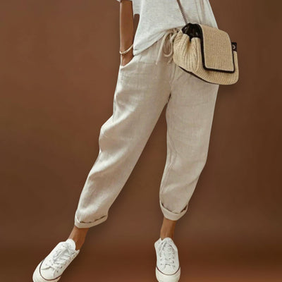 Bibi - Calças de linho elegantes e descontraídas