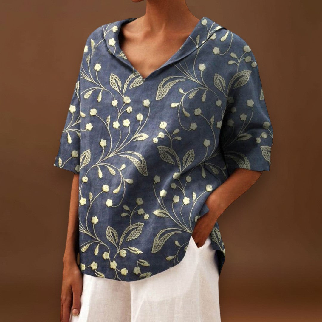 Flávia - Top Elegante em Linho