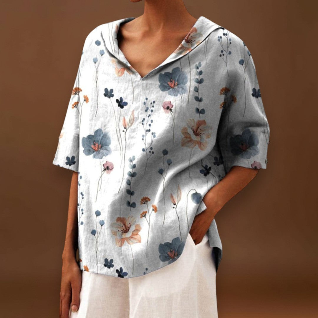 Flávia - Top Elegante em Linho