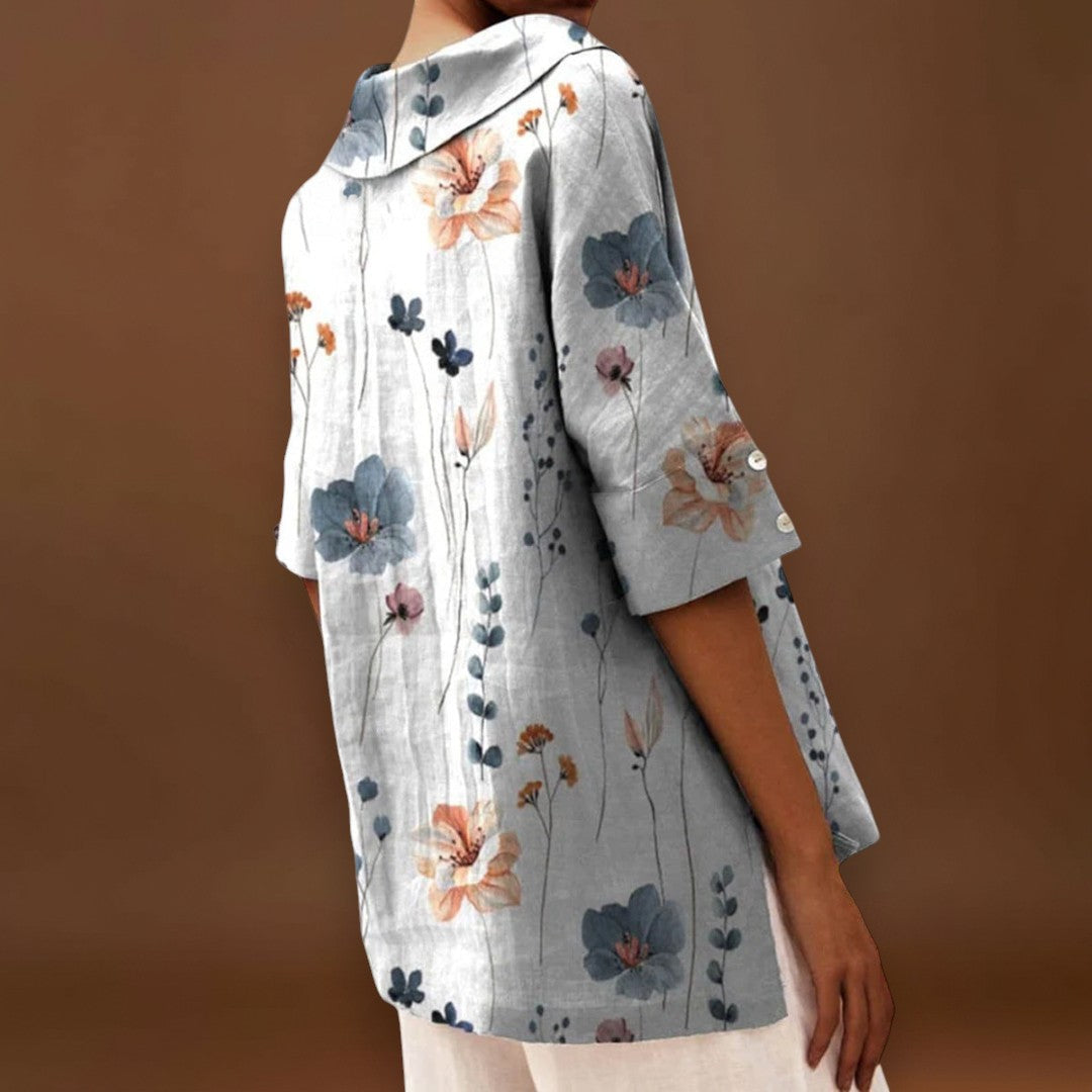 Flávia - Top Elegante em Linho