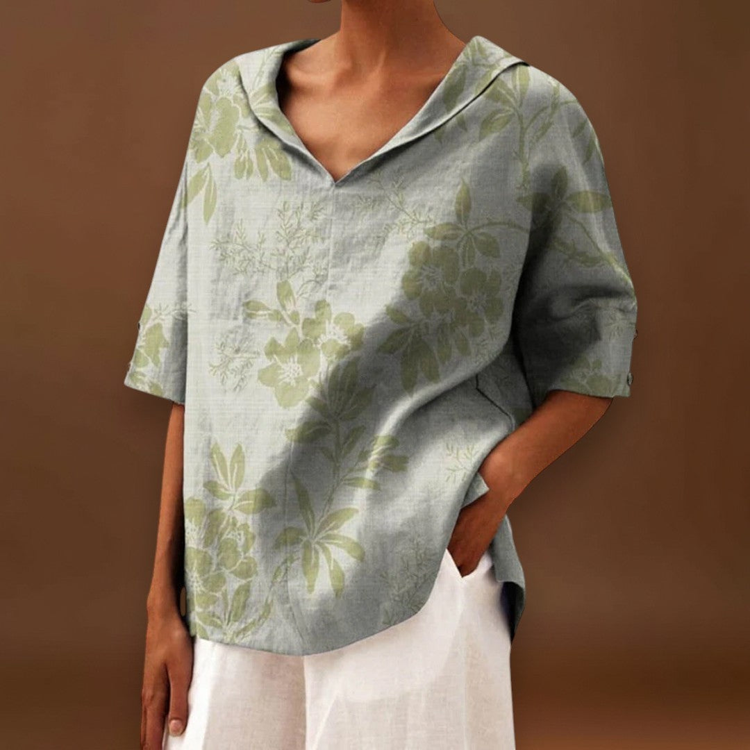 Flávia - Top Elegante em Linho