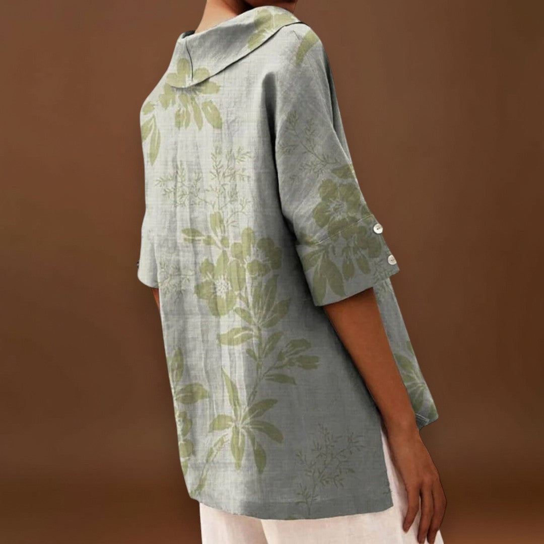 Flávia - Top Elegante em Linho