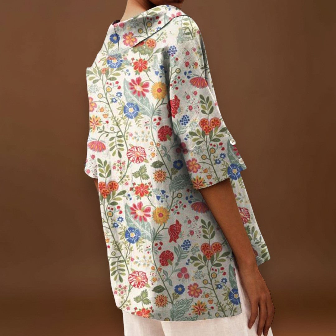 Flávia - Top Elegante em Linho