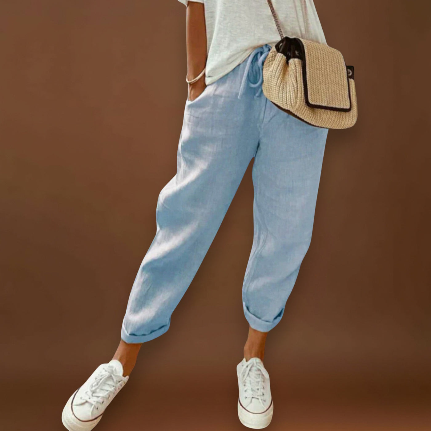 Bibi - Calças de linho elegantes e descontraídas