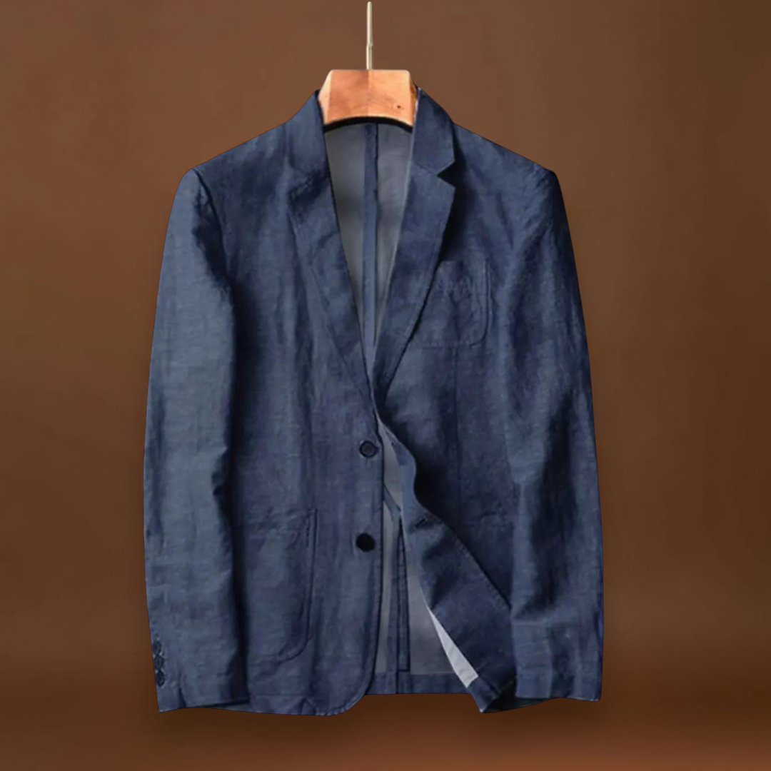 Blazer – Corte Ajustado em Mistura Leve e Respirável