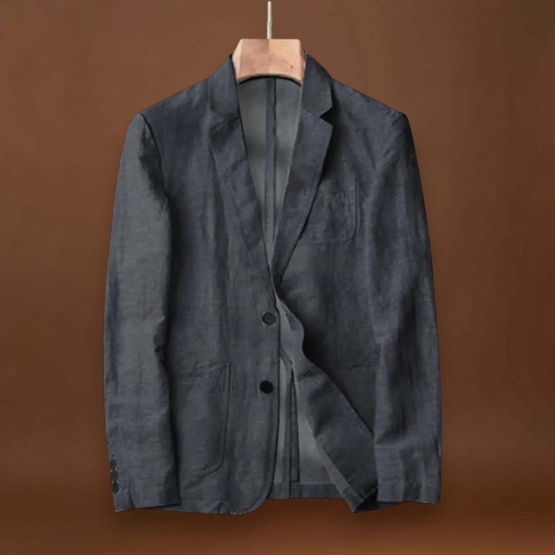 Blazer – Corte Ajustado em Mistura Leve e Respirável
