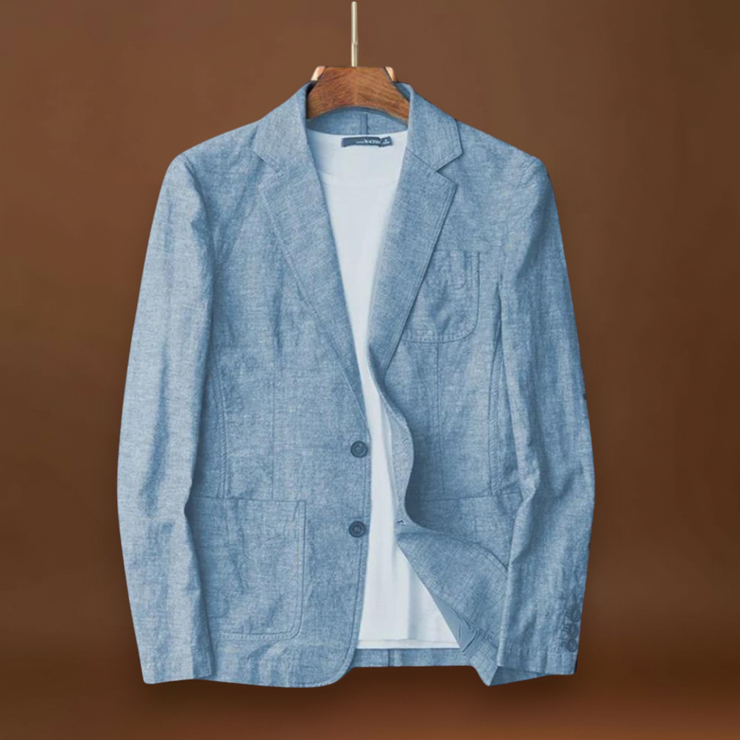 Blazer – Corte Ajustado em Mistura Leve e Respirável
