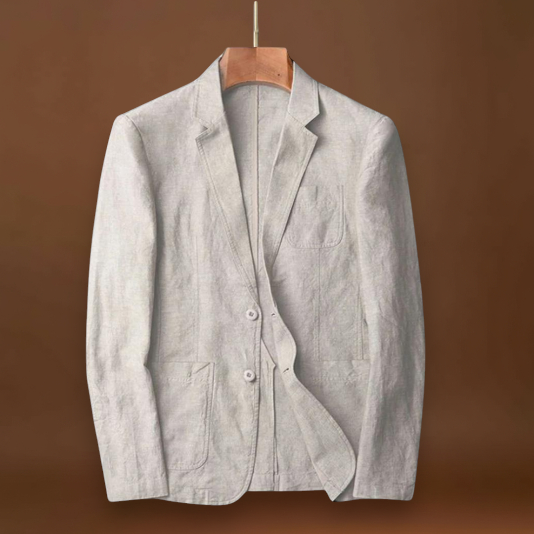 Blazer – Corte Ajustado em Mistura Leve e Respirável