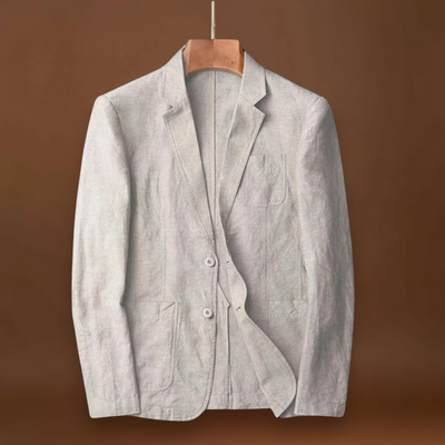 Blazer – Corte Ajustado em Mistura Leve e Respirável