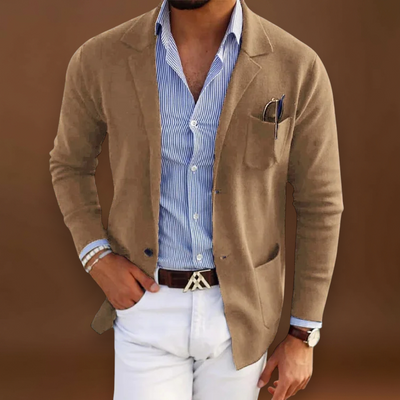 Casaco Blazer – Corte Moderno em Mistura de Poliéster e Forma Elegante