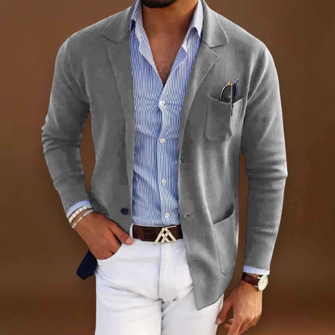 Casaco Blazer – Corte Moderno em Mistura de Poliéster e Forma Elegante