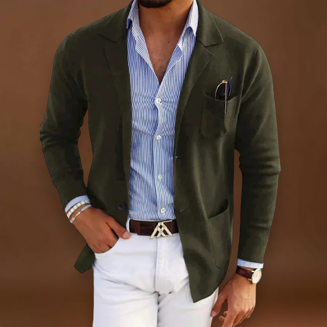 Casaco Blazer – Corte Moderno em Mistura de Poliéster e Forma Elegante