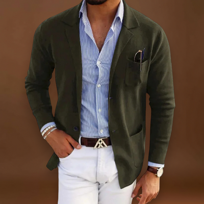 Casaco Blazer – Corte Moderno em Mistura de Poliéster e Forma Elegante