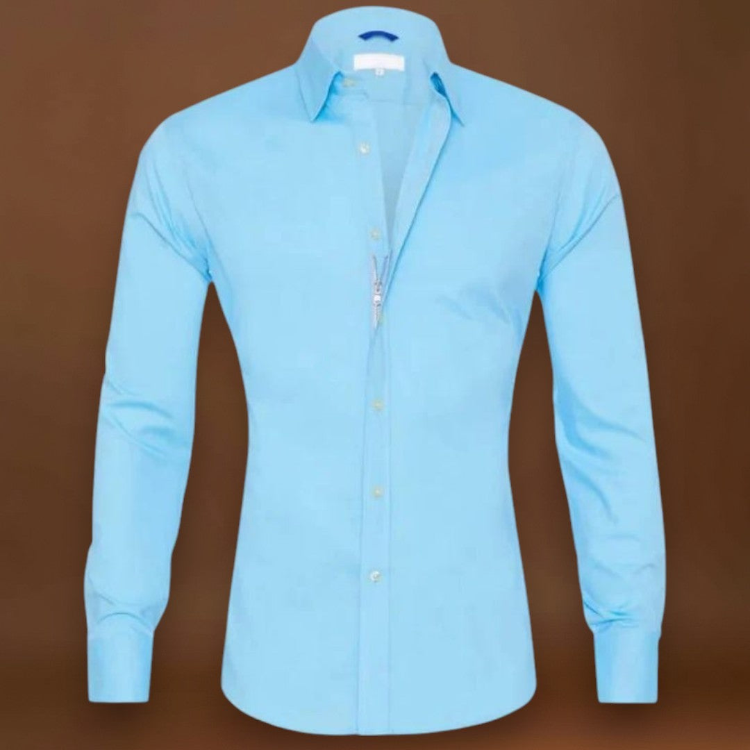 Blusa - Mistura de Poliéster com Fecho Invisível e Controle de Rugas