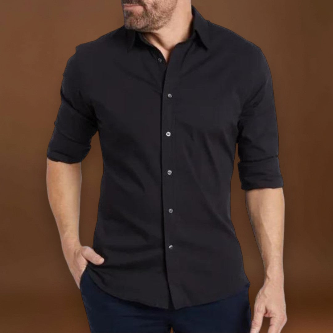 Blusa - Mistura de Poliéster com Fecho Invisível e Controle de Rugas