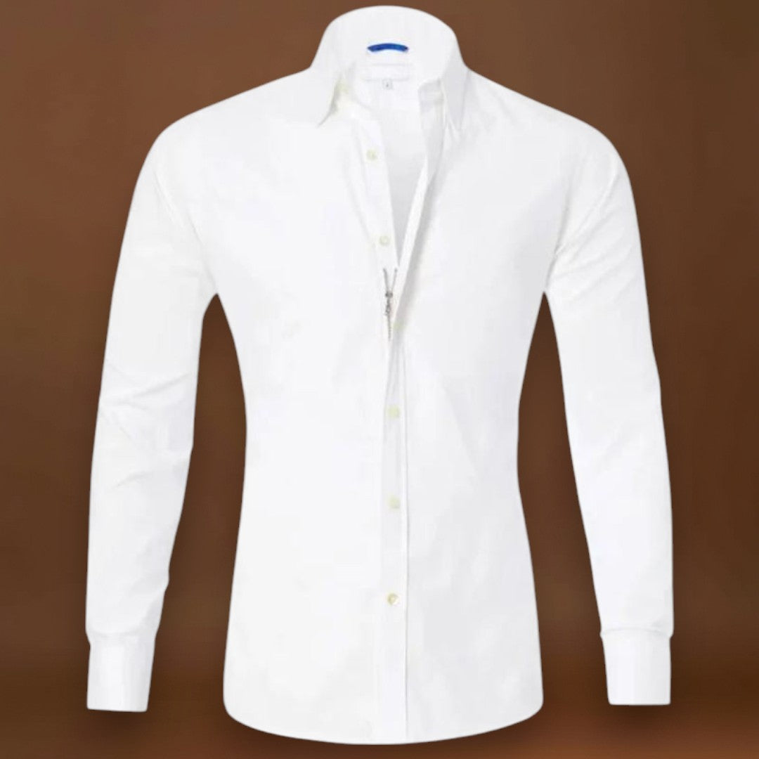 Blusa - Mistura de Poliéster com Fecho Invisível e Controle de Rugas