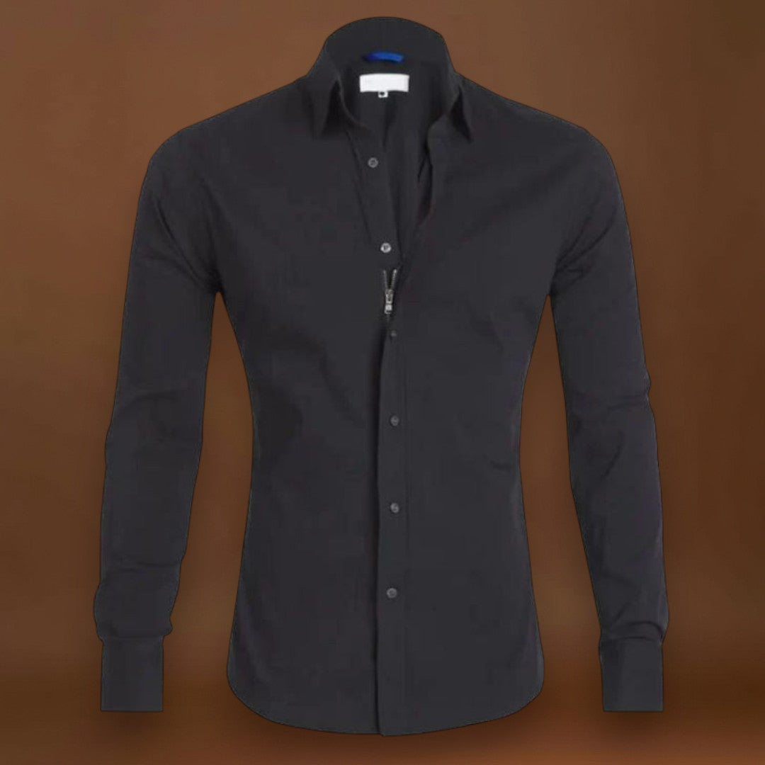 Blusa - Mistura de Poliéster com Fecho Invisível e Controle de Rugas