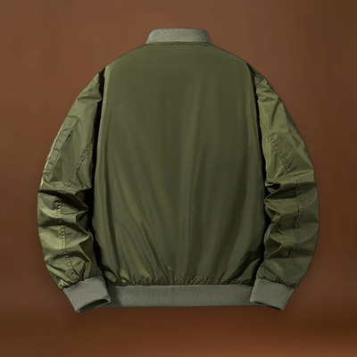 Casaco Bomber - Mistura de Poliéster com Acabamento Canellado e Ajuste Elástico