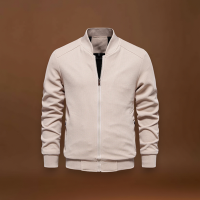 Casaco Bomber – Mistura de Malha Waffle e Movimento Respirável