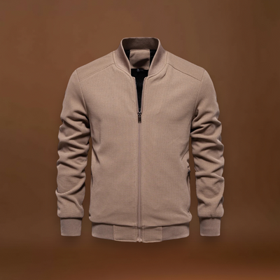 Casaco Bomber – Mistura de Malha Waffle e Movimento Respirável
