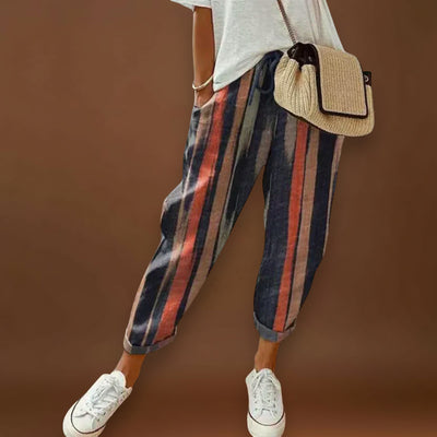 Aurora - Calças aconchegantes em linho e algodão