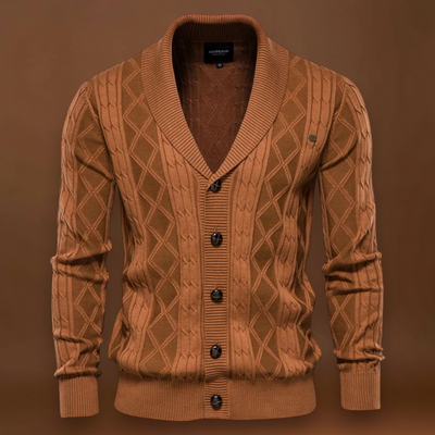 Francisco | Cardigan Argyle Mistura Suave Confortabilidade