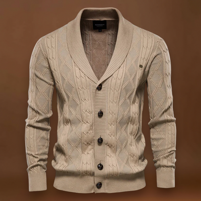 Francisco | Cardigan Argyle Mistura Suave Confortabilidade