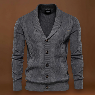 Francisco | Cardigan Argyle Mistura Suave Confortabilidade