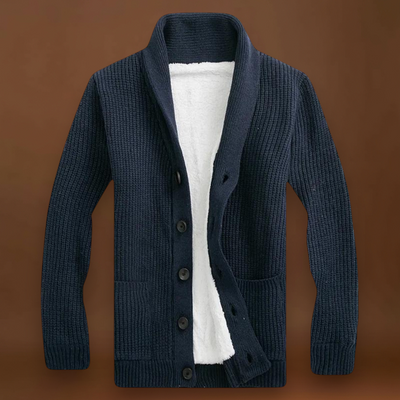 Francisco | Cardigan Mistura Fleece Gola Confortável