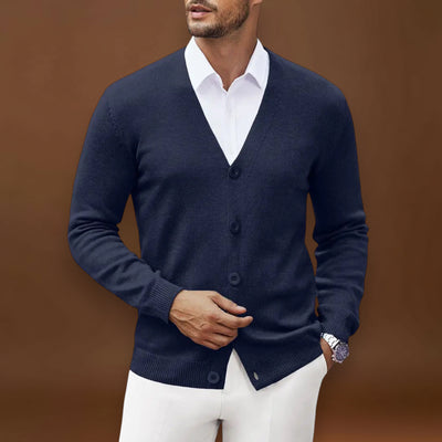 Francisco | Cardigan Frontal Aberto Mistura Poliéster