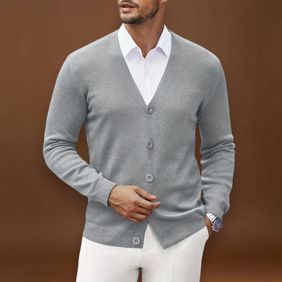 Francisco | Cardigan Frontal Aberto Mistura Poliéster