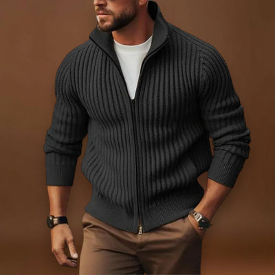 Miguel | Cardigan Poliéster com Fecho Frontal