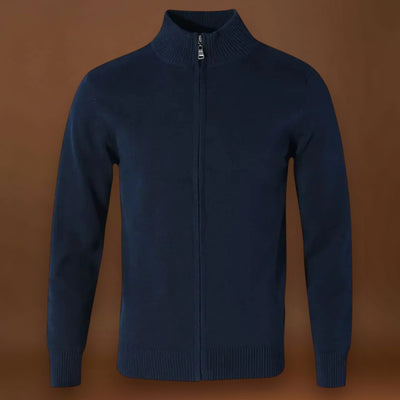 Constantino | Cardigan Mistura Malha Canelada Zíper