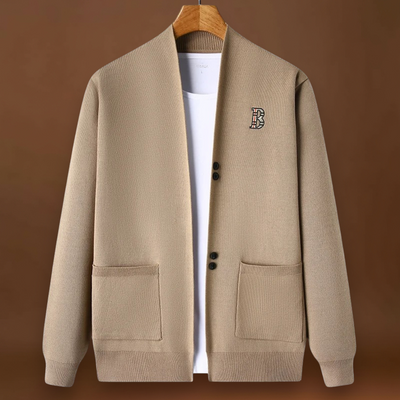 Francisco | Cardigan Malha Canelada Ajuste Flexível