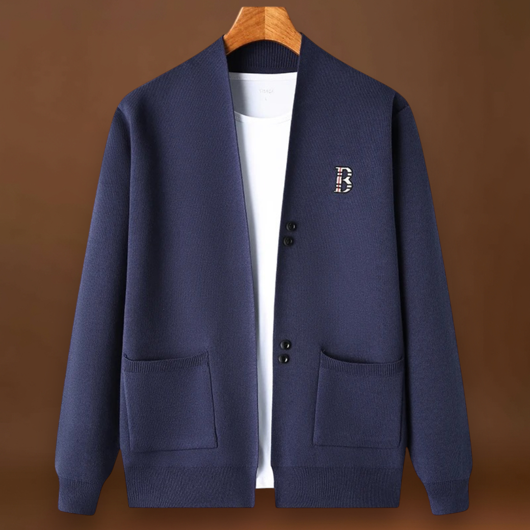 Francisco | Cardigan Malha Canelada Ajuste Flexível