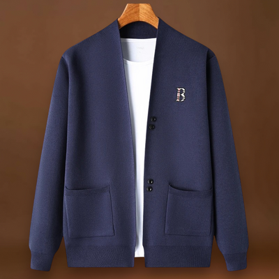 Francisco | Cardigan Malha Canelada Ajuste Flexível