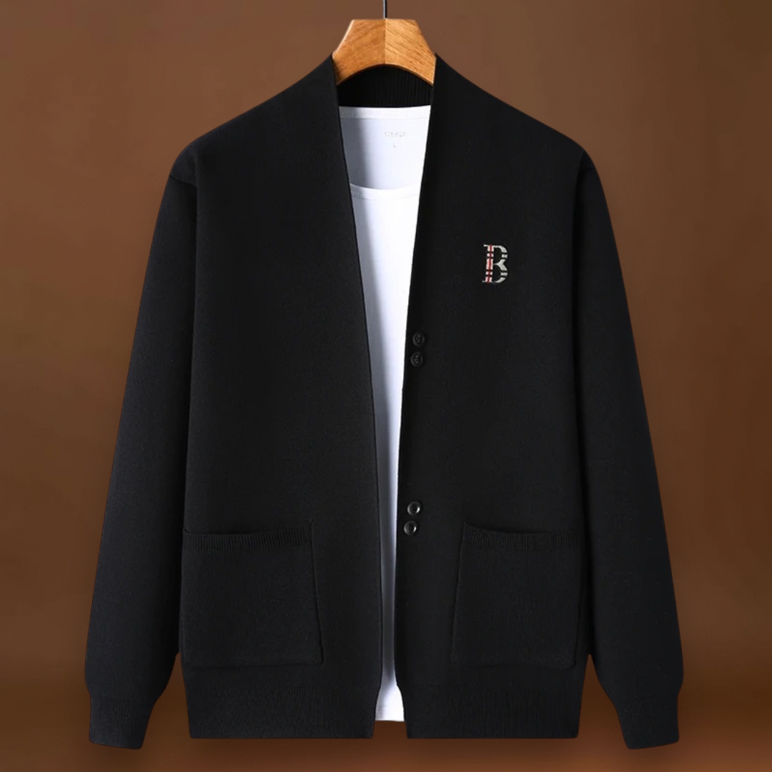 Francisco | Cardigan Malha Canelada Ajuste Flexível