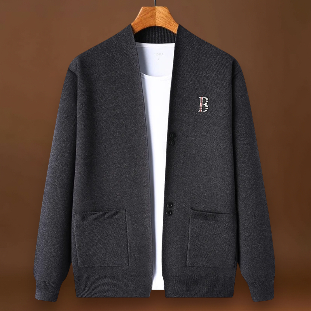 Francisco | Cardigan Malha Canelada Ajuste Flexível