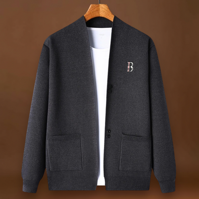 Francisco | Cardigan Malha Canelada Ajuste Flexível