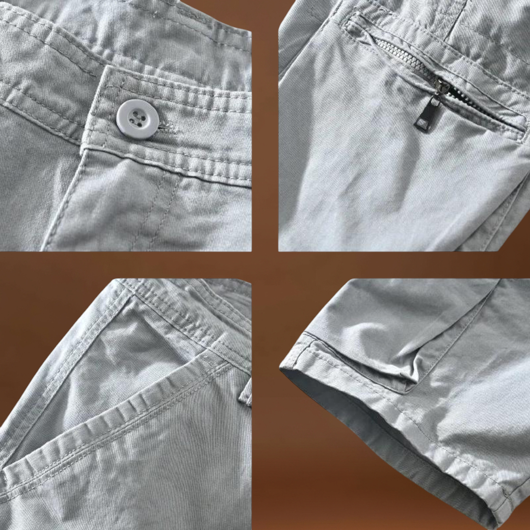 Calças Cargo - Mistura Elástica Respirável e Armazenamento Sem Mãos