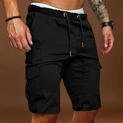 Calças de Carga - Mistura de Poliéster até ao Joelho e Ajuste Ajustável