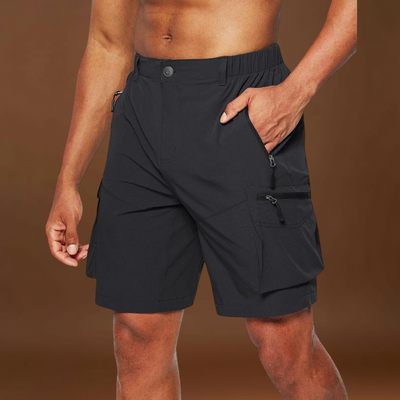 Calças Cargo - Mistura de Poliéster com Múltiplos Bolsos e Movimento Livre