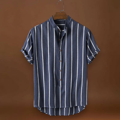 Conjunto Casual - Camisa em Mistura de Poliéster e Calções de Secagem Rápida