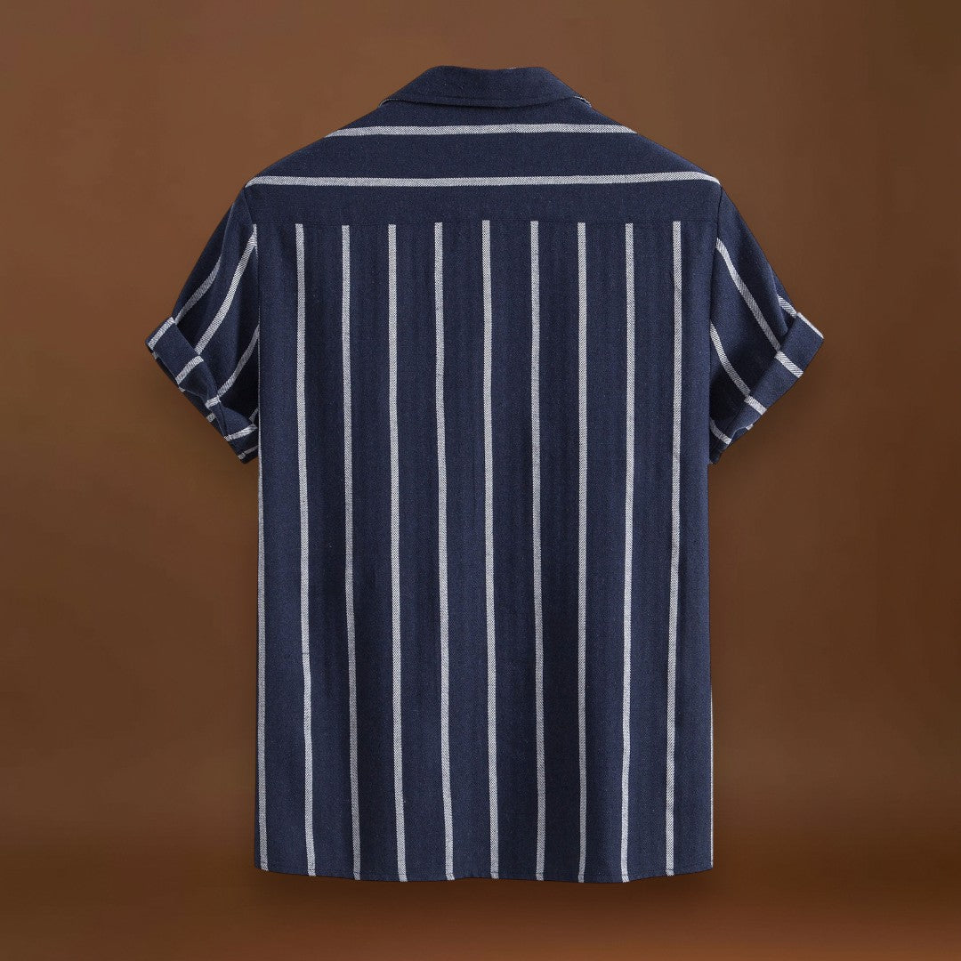 Conjunto Casual - Camisa em Mistura de Poliéster e Calções de Secagem Rápida