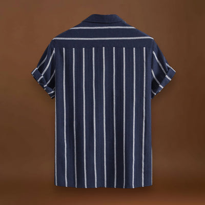 Conjunto Casual - Camisa em Mistura de Poliéster e Calções de Secagem Rápida